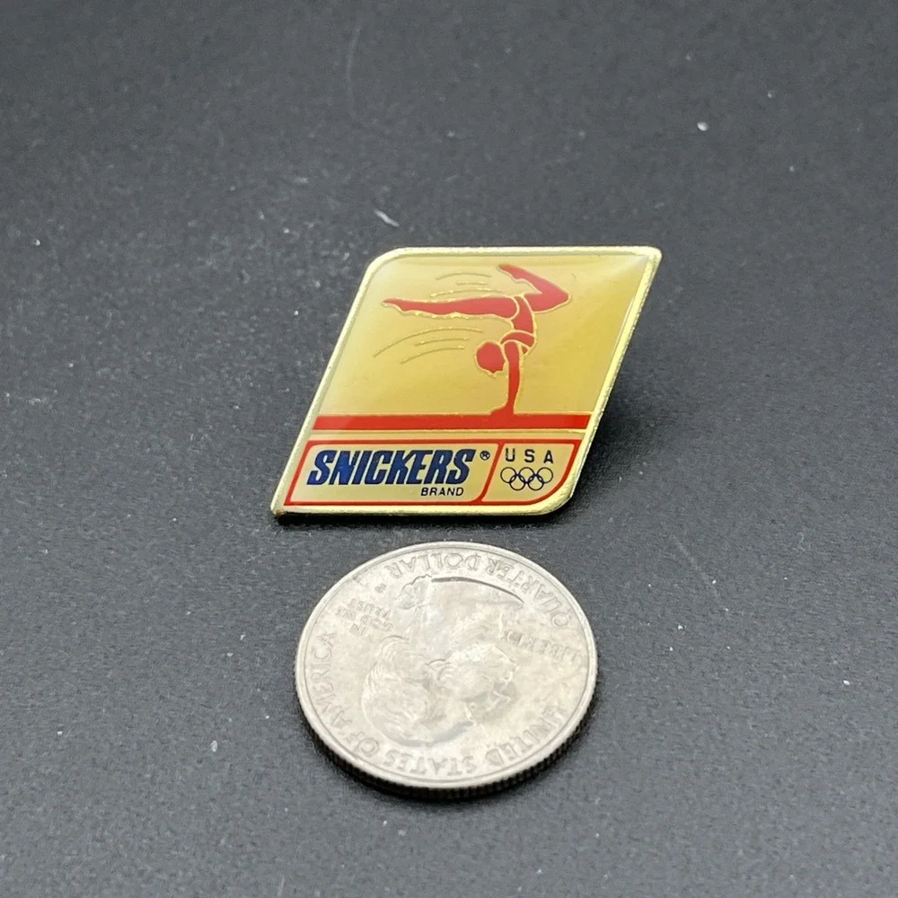 1992 Barcelona Olympics Team USA Snickers Candy Bar Gymnastics‎ Lapel Hat Pin